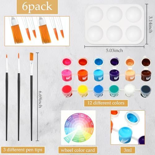 Dinifee 6 Pack Pre Drawn Canvas for Painting Pre Printed Canvas Kit 8 x 10 Inch Stretched Cotton Paint and Sip Set for Adults Couple Party Graduation Summer Date Night(Lover) - Image 4