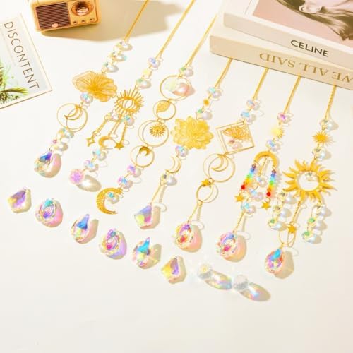 IcosaMro 400PCS Sun Catcher Kit Arts and Crafts for Adults Crystal Suncatcher Crafts Kit Suncatchers DIY Prism Making Supplies for Indoor Window Hanging, Outdoor Garden Decor Wedding Christmas - Image 4
