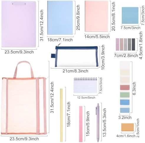 Colarr 54 Pcs Aesthetic College School Supplies Back to School Set,Macaron - Image 2