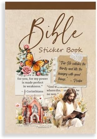 350Pcs Christian Jesus Bible Verse Catholic Stickers Book by Bomichi