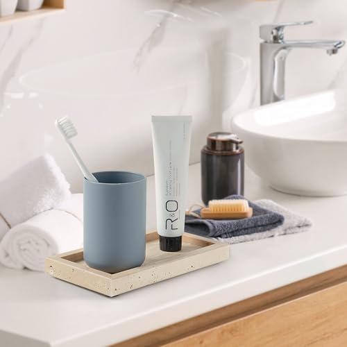 Natural Small Marble Vanity Tray, Stone Organizer for Bathroom & Kitchen - Image 5