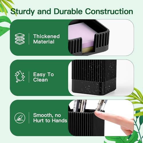 Aesthetic Desk Organizer Set,3-Piece Sturdy Plastic Office Accessories - Image 5