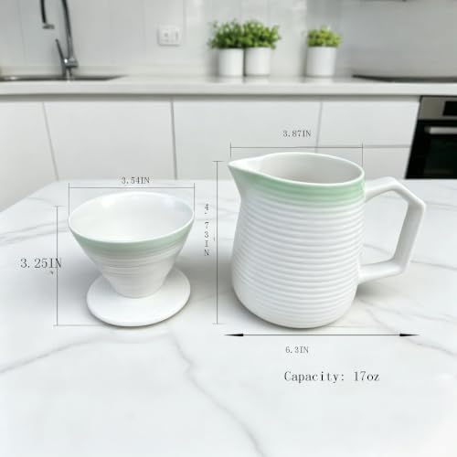 pour over coffee maker - Ceramic Dripper Pot, Heat-Resistant & Easy Clean - Image 2
