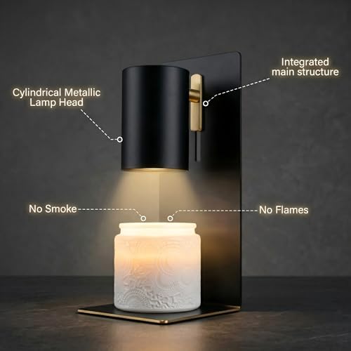 MOAFINA Black Candle Warmer Lamp with Timer,Height Adjustable Dimmable - Image 5