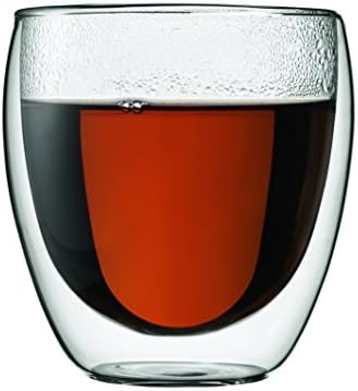 Bodum 8oz Pavina Double Wall Glasses, High Heat Borosilicate Glass, Set of 2, Clear - Image 3