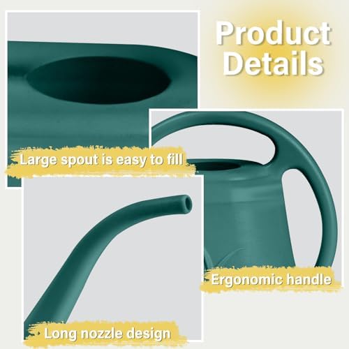 Hand Plastic Watering Can -1/2 Gallon- Green - Image 3