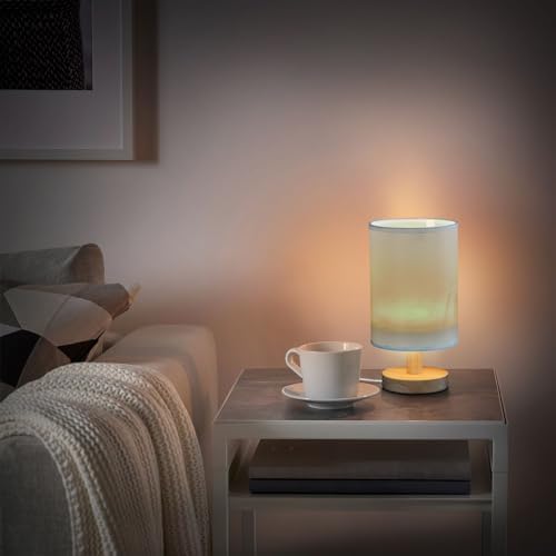 DOMIKING Sky Blue Pattern Bedside Table Lamp for Bedroom Small Lamps for Nightstand Lamp with USB Ports Reading Desk Lamp for Living Room Home Office Kids Room - Image 6