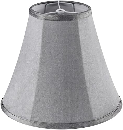 GO&SO Grey Bell Lamp Shade, Medium, 6"Top x 13"Bottom x 9.8"High by GOSO