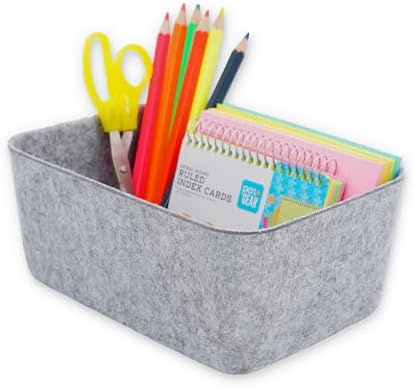 Welaxy Office Felt Deep Storage Bin Desk Drawer Organizer Caddy Gray by Welaxy