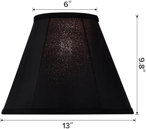 GO&SO Black Bell Lamp Shades, Set of 2, 6" Top x 13" Bottom x 9.8" High - Image 2