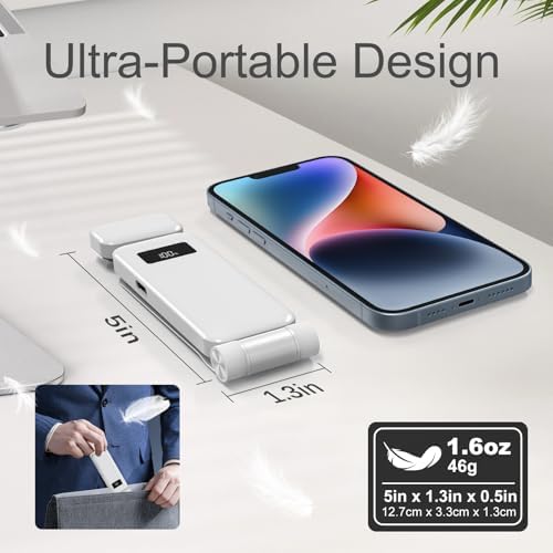 KTEBO Rechargeable Book Light with Clip & Battery Indicator, 9 Luminescence Modes, USB-C Portable 1.6 oz Ultralight Lamp for Night Reading in Bed, Readers - White - Image 4