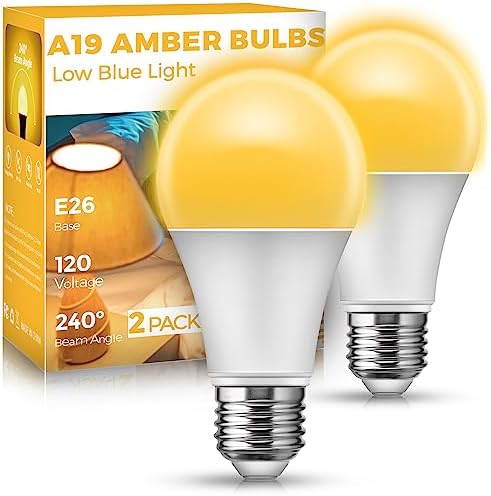 JandCase Sleep Light Bulb, Amber Light Bulbs,Sleep Therapy,Blue Light Block by JandCase