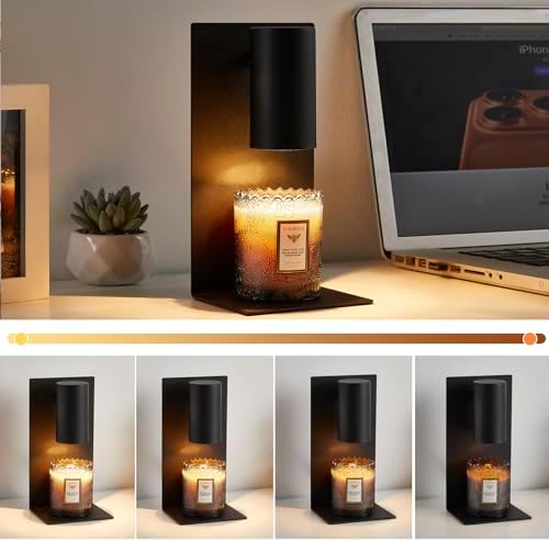 Black L-Shape Candle Warmer Lamp with Timer Dimmable, New Home Decor for Bedroom, Office, Modern Living Room, Christmas Birthday New Year Gift for Women Man - Image 5