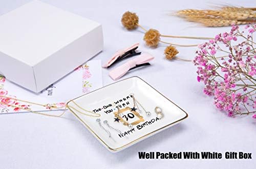 Topthink The One Where You Turn 30 Happy Birthday- Funny 30th Birthday Gift for Women,Her,Best Friend,Coworker -Turn Thirty Gift-Ceramic Jewelry Holder Ring Dish Trinket Box Tray-Friends TV Show - Image 4