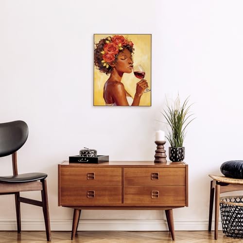Nuberlic Tipsy Girl Pre Drawn Canvas to Paint for Adults Sip n Paint - Image 5