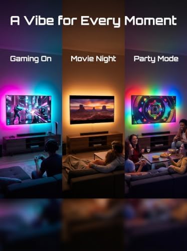 MATICOD LED Lights for TV Led Backlight, 13.1ft RGB Led Strip Lights for TV Lights Behind, USB Led Light Strip for 45-60in TV, Bluetooth APP Control Music Sync Strip Lighting for Christmas Decorations - Image 5