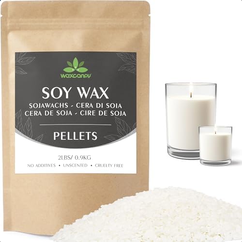 Soy Wax, Waxcanpy Natural Candle Wax, Organic Soy Wax for Candle Making from Farm, No Additives, Harmless and Pure (2lb) by Waxcanpy