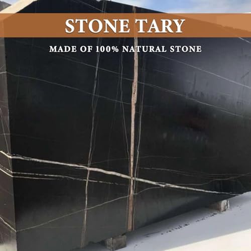 Koville Black Marble Vanity Tray for Bathroom Countertop, 10"x5" Natural Marble Catchall Tray Perfume Trays for Dresser, Stone Jewelry Dish Candle Holder for Home Decor, Stone Oval Trays - Image 4