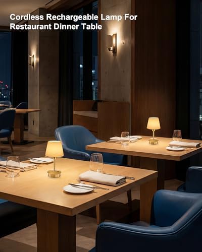 UMEXUS 9.8'' Small Cordless Table Lamp, 5200mAh Battery Operated Touch Lamp - Image 5