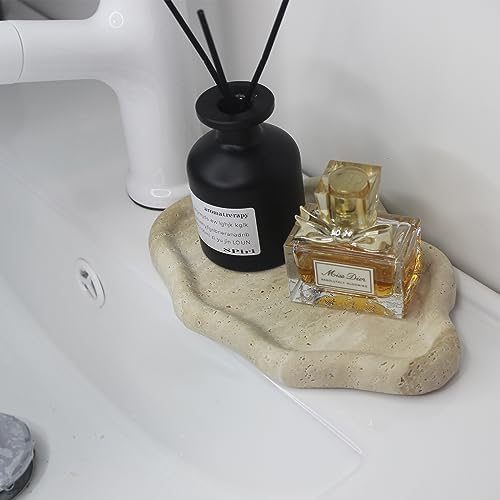 Real Travertine Jewelry Dish Cloud Shape, Trinket Dish, Ring Dish Key Tray Asethetic Home Décor, Gift for Women - Image 3