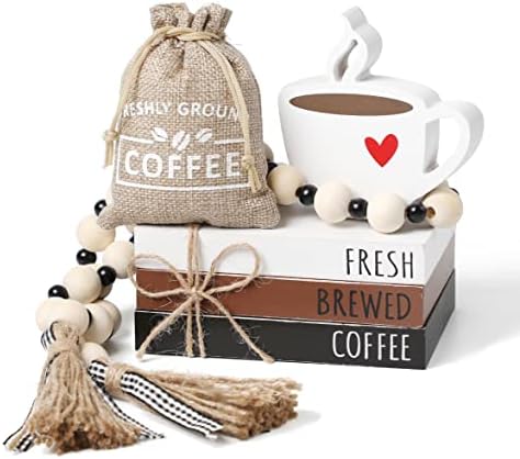 Coffee Bar Decor, 6 PCS Coffee Bar Sign Decorations Coffee Station Decor by WODOHOLO