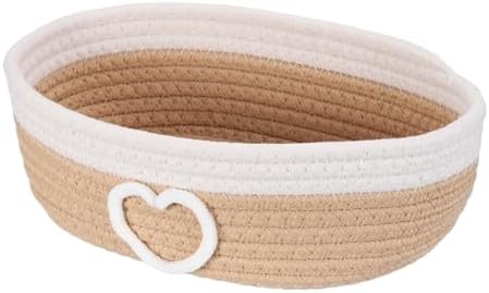 uxcell Rectangular Rope Basket 11.2x6.7x3.5inch Small Woven Baskets by uxcell