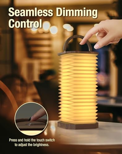 Vertical Accordion Bedside Table Lamp,Japanese Gifts Paper Lights - Image 4