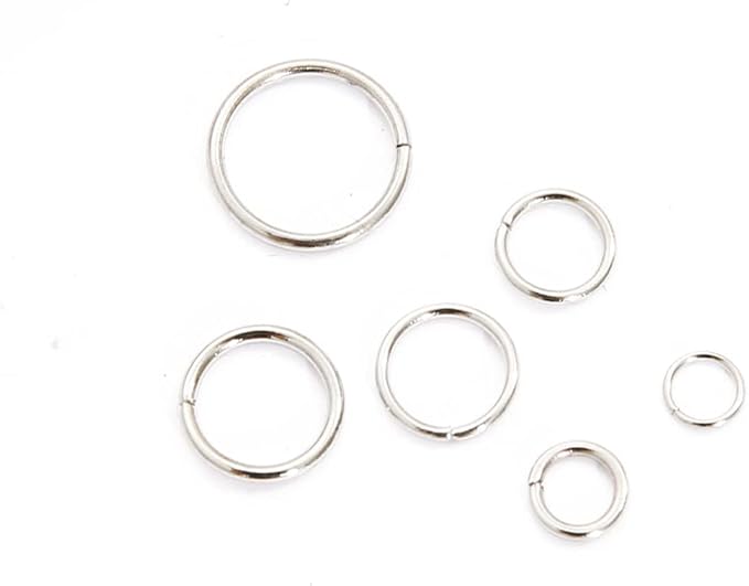 Silver Jump Rings for Jewelry Making Supplies Open Jump Rings 4mm 5mm 6mm 7mm 8mm 10mm Jump Ring for DIY Bracelet Earrings Necklace Jewelry Findings Connectors O Rings Jump Ring