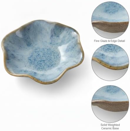Small Ceramic Jewelry Tray for Rings and Earrings, Decorative Catchall Dish for Vanity, Nightstand, or Dresser Top - Image 6