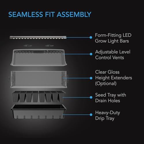 AC Infinity Heavy-Duty Humidity Dome with Full Spectrum LED Grow Light Bars - Image 4