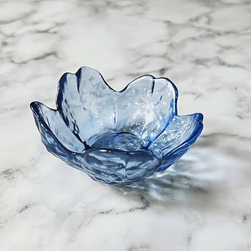 Blue Crystal Flower Jewelry Ring Dish, Clear Trinket Bowl, Cute Nightstand Decor Ring Holder for Women, Home Decor Gifts for Women, Wedding, Birthday, Mother's Day - Image 5