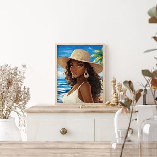 Nuberlic 8x10 Pre Drawn Canvas to Paint for Adults Hot Girl Summer Hawaii - Image 5