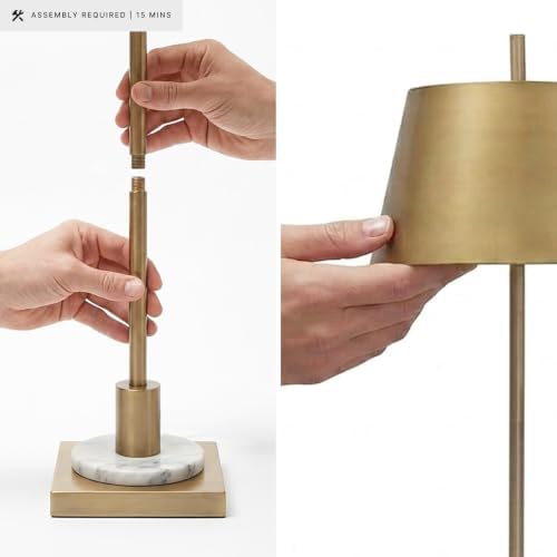 Signature Design by Ashley Fritzburn Metal Buffet Table Lamp, Gold - Image 3
