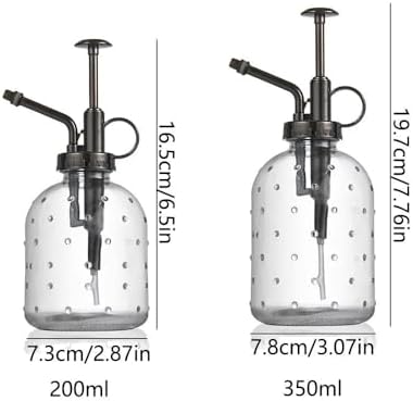 Retro Glass Plant Mister Bottle,Vintage Plant Spritzer Spray Bottle for Succulents,Indoor Watering Can with Detachable Nozzle(Silver 350ml) - Image 2