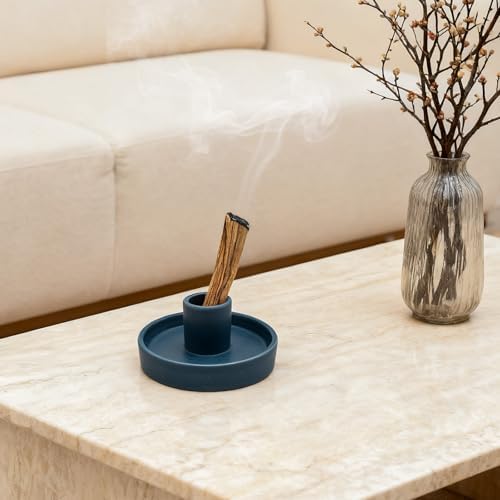 Palo Santo Holder, Ceramic Incense Stick Holder, Sage Holder for Yoga, Meditation, and Energy Cleansing, Unique Ceramic Incense Holder Gift for Palo Santo Sticks (Blue) - Image 6