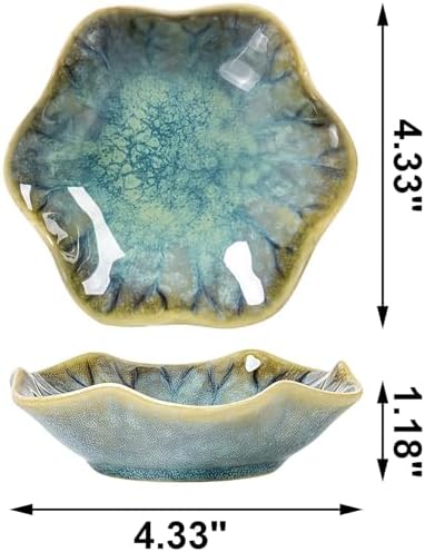 2Pcs Ceramic Jewelry Dish - Lotus Leaf Shape, for Ring Holder Necklace Small Key, Suitable for Mother Friend Sister, Gifts for Women, Cute Plate Trinket Tray, Home Decor (Emerald Green-2PCS) - Image 6