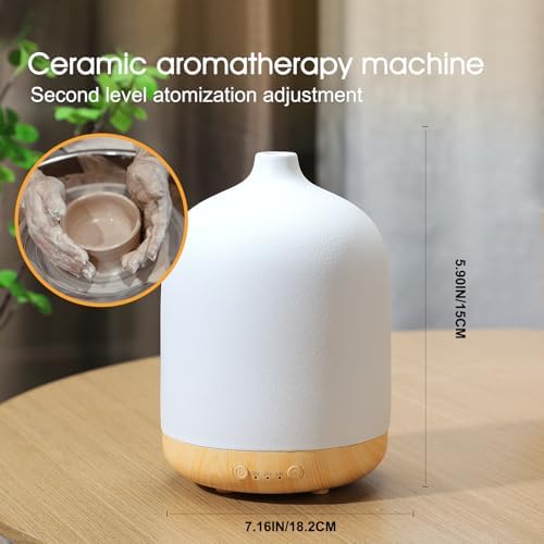 250ml Ceramic Essential Oil Diffusers for Home, Aromatherapy Diffuser - Image 4