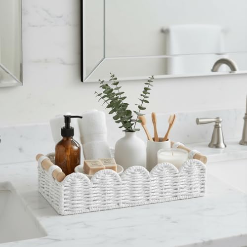 CubesLand Toilet Paper Storage Basket Organizer, Small Wicker Decor Basket - Image 5