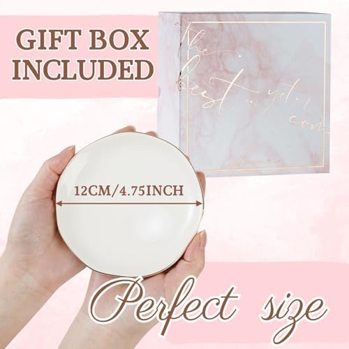 InnoBeta Plant Lovers Gardening Gifts for Women, Gardeners, Ceramic Jewelry Tray for Female, Dish Decor for Birthday, Christmas - Image 5