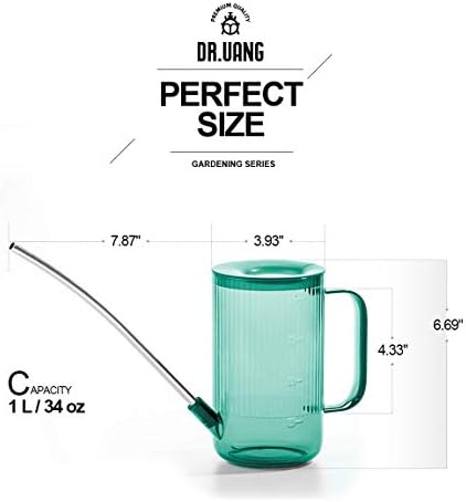 Small Watering Can Indoor Plants with Long Spout (1L, Emerald) - Image 2