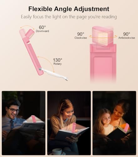 Gritin Book Light Rechargeable, Clip on LED Reading Light for Books in Bed - Image 6