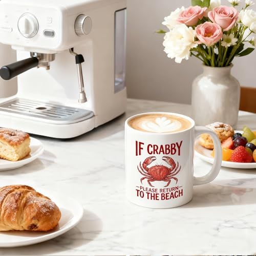 If Crabby Please Return to the Beach 11 oz Crab Ceramic Coffee Mug - Image 5