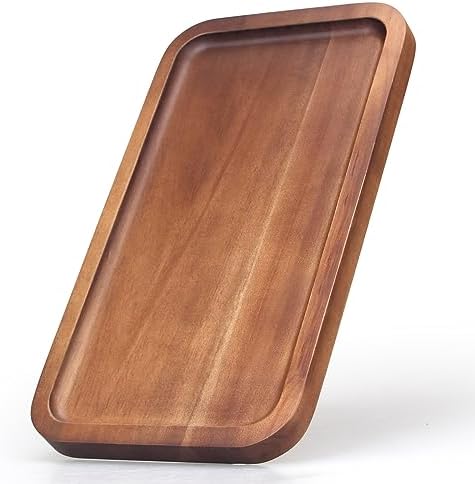 Acacia Wood Serving Tray Decor Small Cheese Charcuterie Boards Wooden Plate by Ayiaren