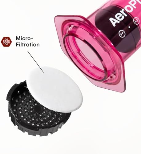 AeroPress Clear Pink Coffee Press, French Press, Pour-Over & Espresso Style - Image 3