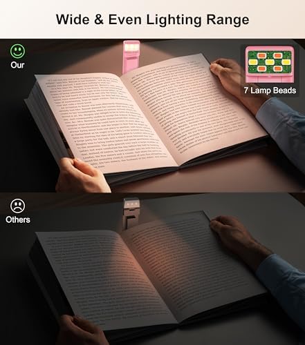 Gritin Book Light Rechargeable, Clip on LED Reading Light for Books in Bed - Image 5
