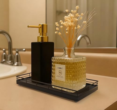 Bathroom Vanity Tray for Countertop, 12" x 6" Oak Wood Toilet Tank Tray - Image 2