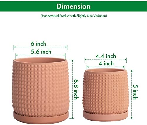 D'vine Dev Beaded Terracotta Planter Pots, 4/6 in,Terra Cotta, 27-D-U-7 - Image 3
