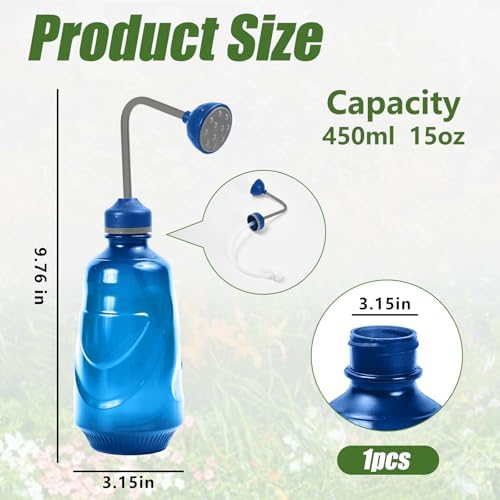 Precision Spout 0.45L Watering Can – Perfect for Delicate Seedlings - Potted Plants - Blue - Image 2