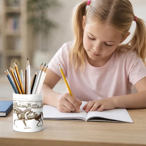 Ceramic Pen Holder Desk Accessories Brush Holder Pencil Holder Organizer - Image 5