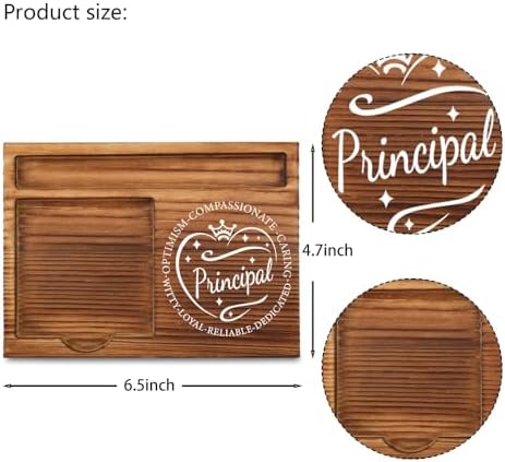 THRXOBN Elegant Desk Organizer for School Principals & Educational Leaders - Natural Wood with Slots for Notes, Pens, and Small Office Supplies – Practical & Stylish Workspace Solution,WSH10 - Image 5